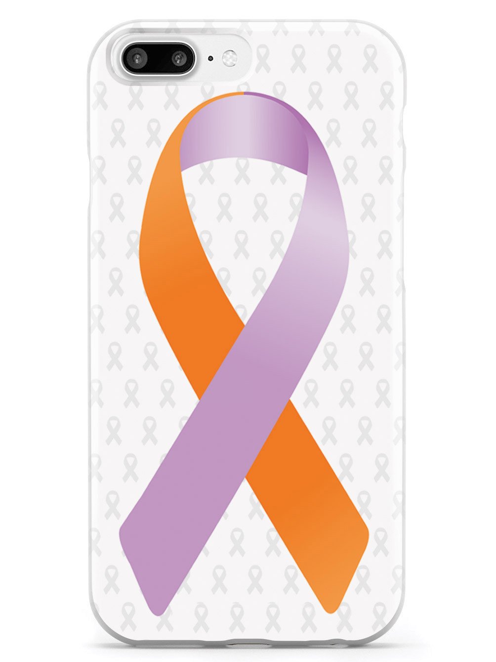 Orange and Lavender Awareness Ribbon - White Case