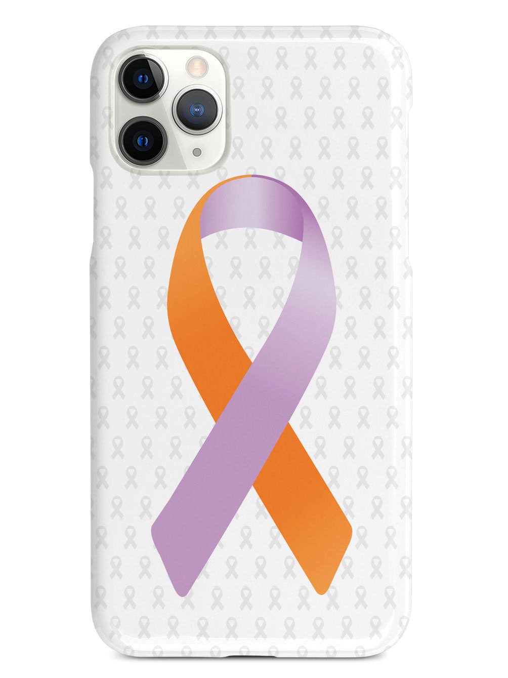 Orange and Lavender Awareness Ribbon - White Case