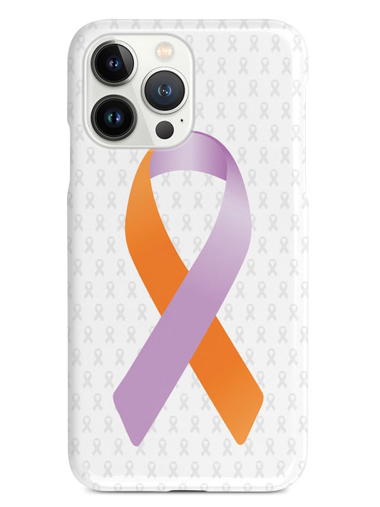 Orange and Lavender Awareness Ribbon - White Case