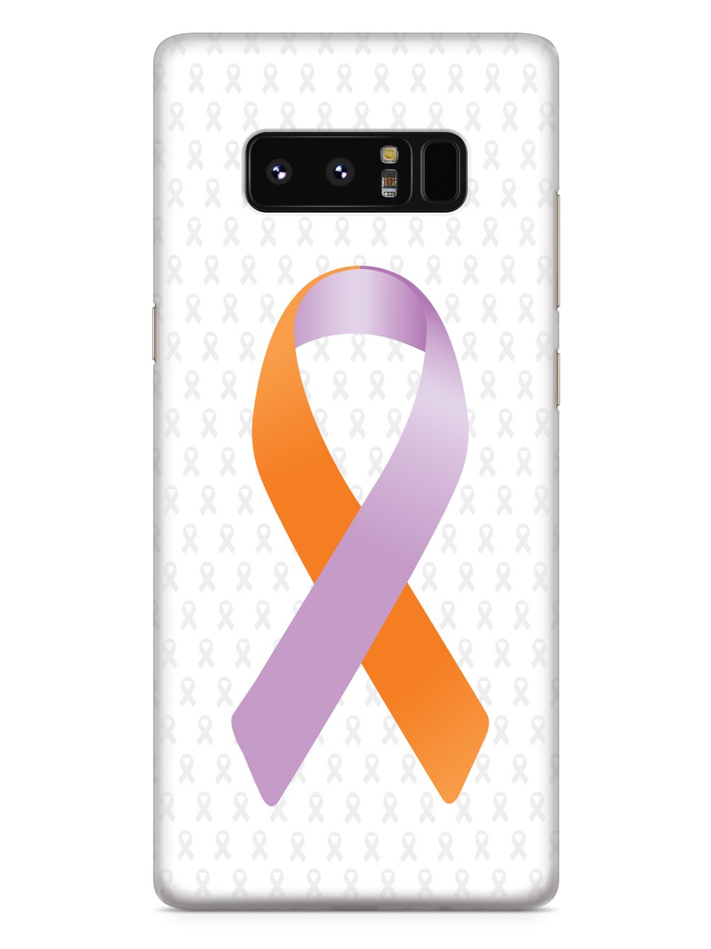 Orange and Lavender Awareness Ribbon - White Case