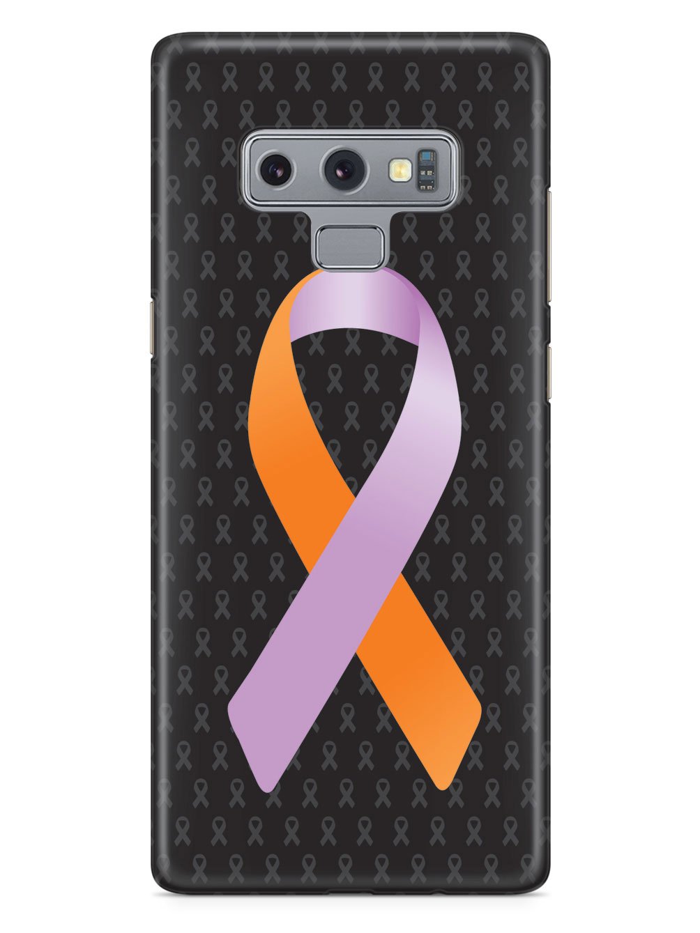 Orange and Lavender Awareness Ribbon - Black Case