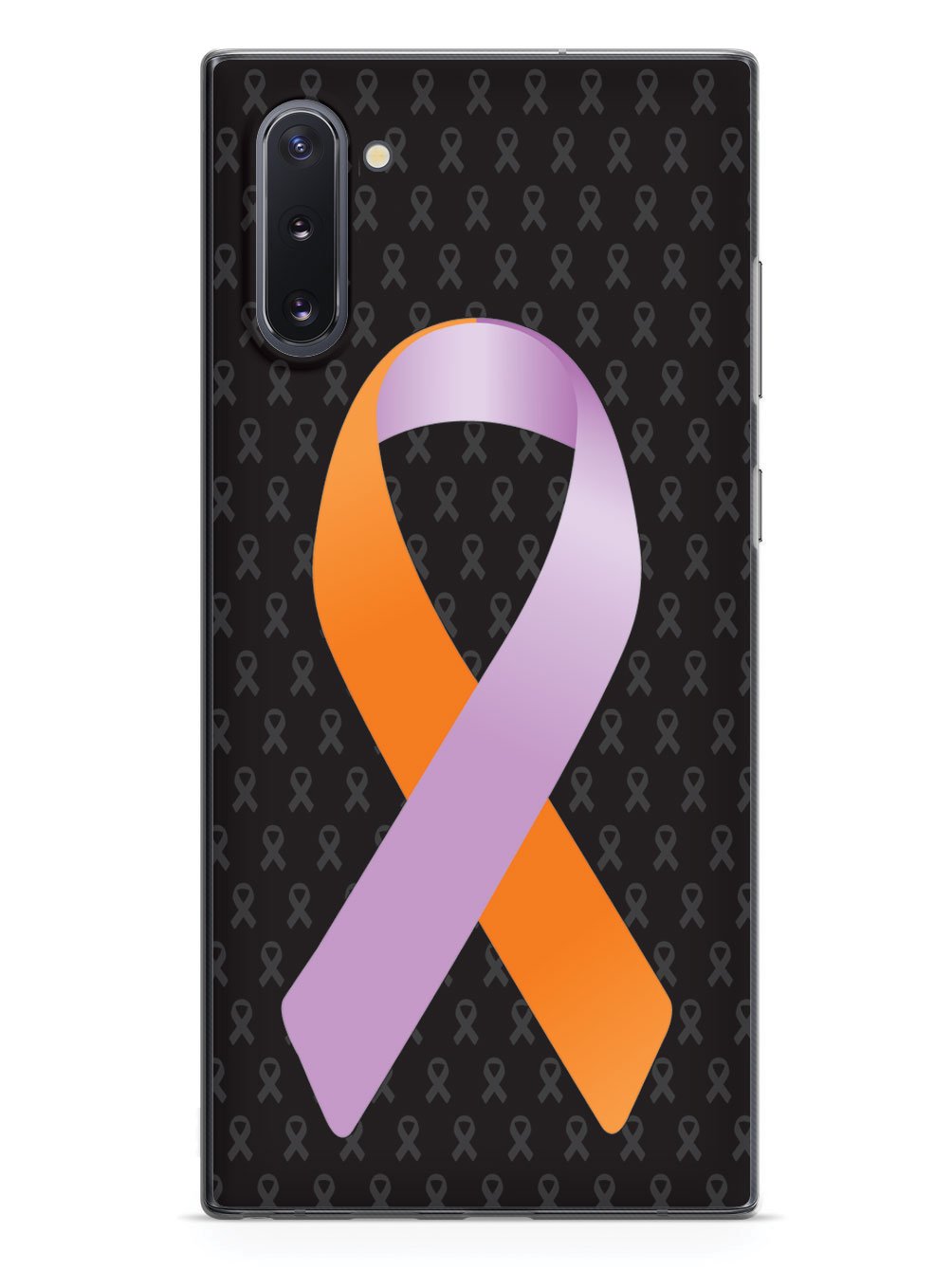 Orange and Lavender Awareness Ribbon - Black Case