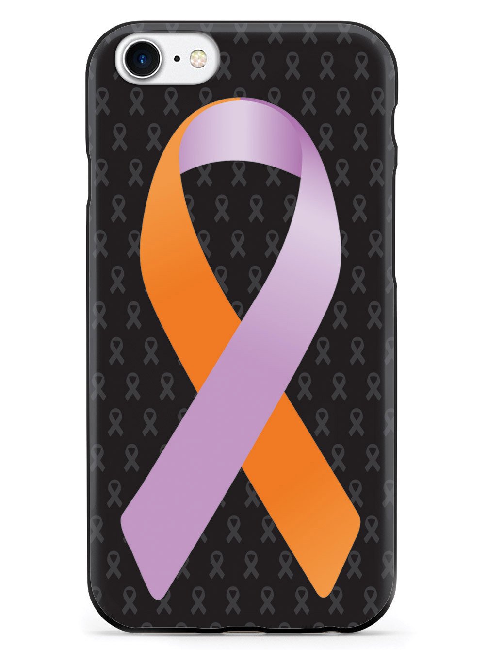 Orange and Lavender Awareness Ribbon - Black Case