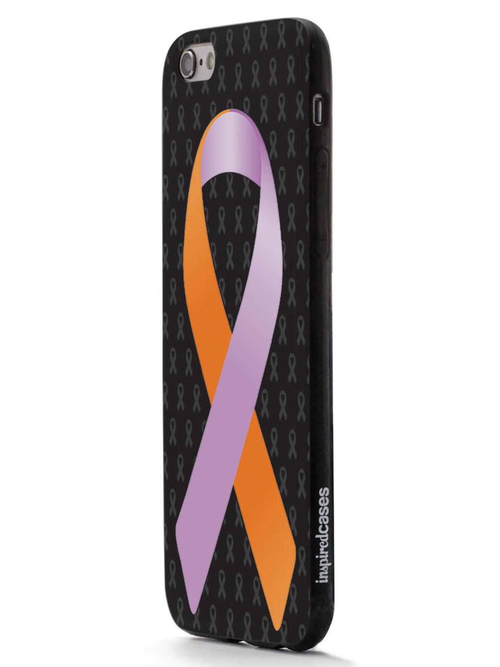 Orange and Lavender Awareness Ribbon - Black Case