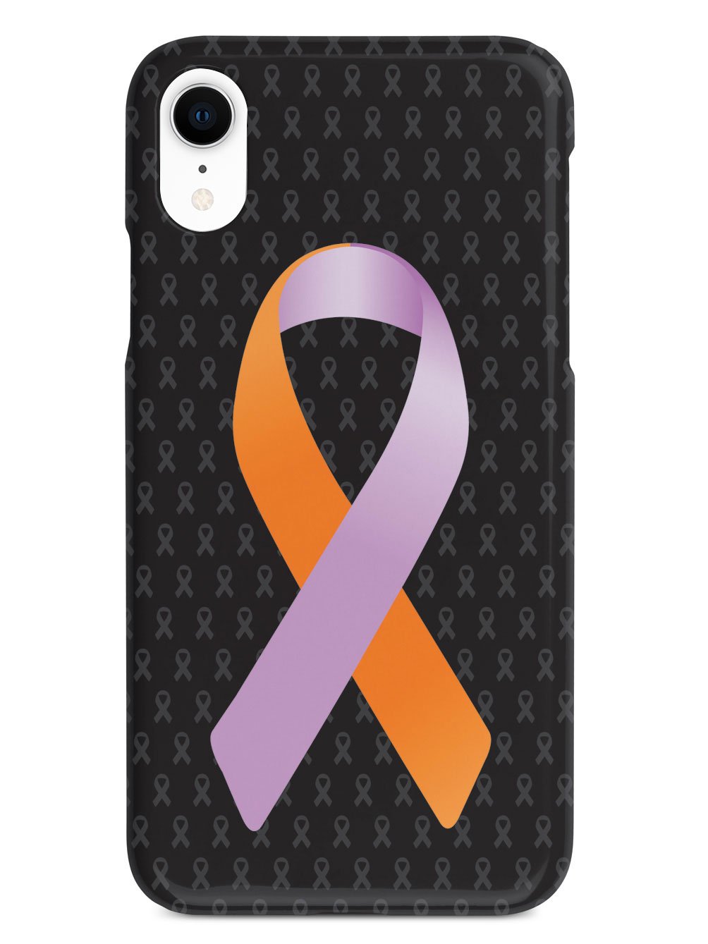 Orange and Lavender Awareness Ribbon - Black Case