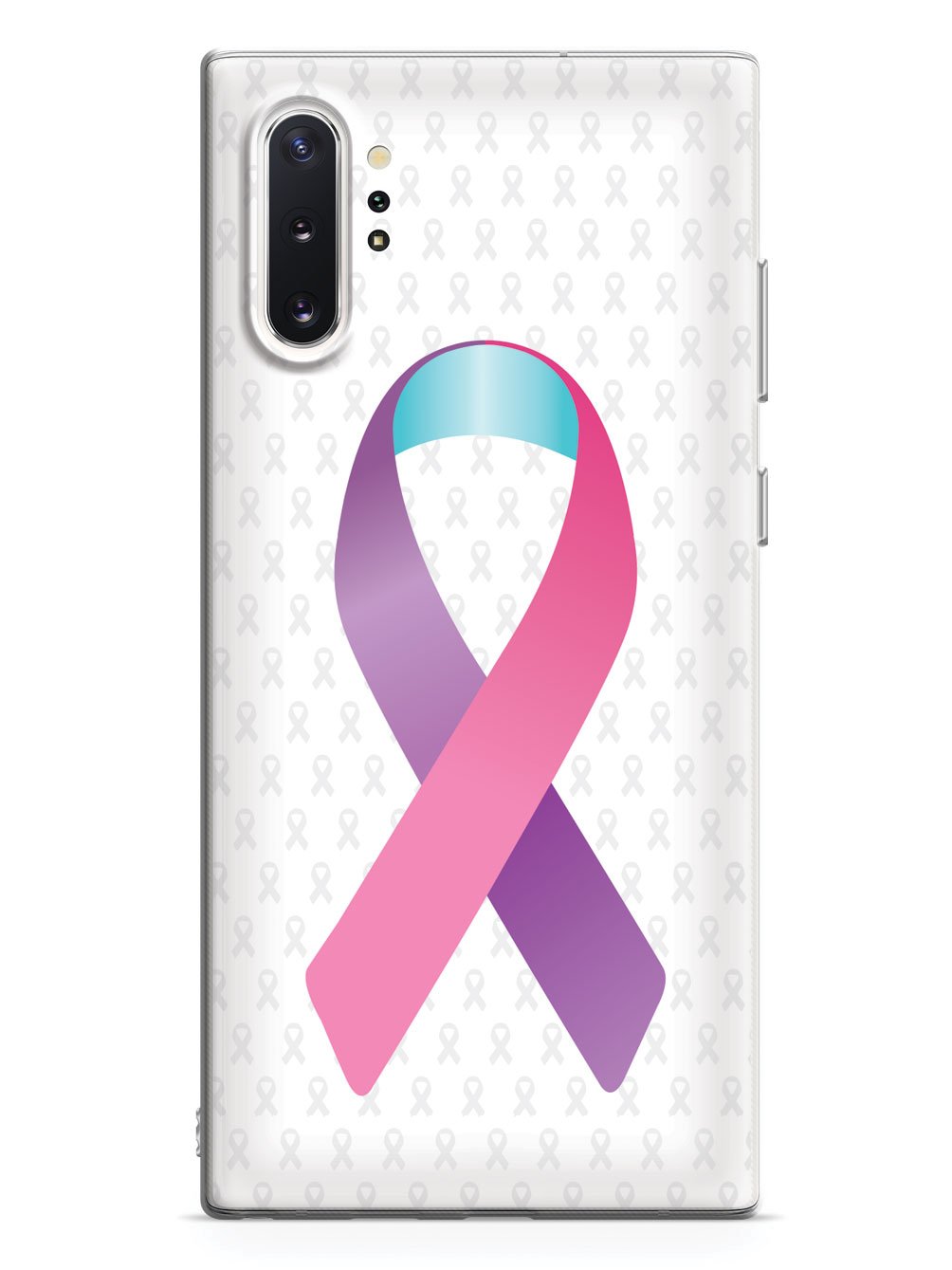 Pink Purple and Blue Awareness Ribbon - White Case