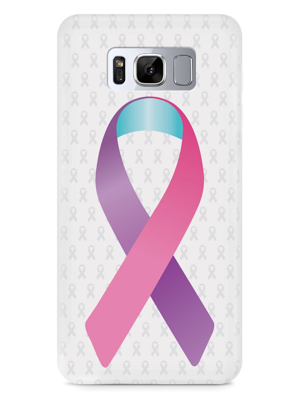 Pink Purple and Blue Awareness Ribbon - White Case