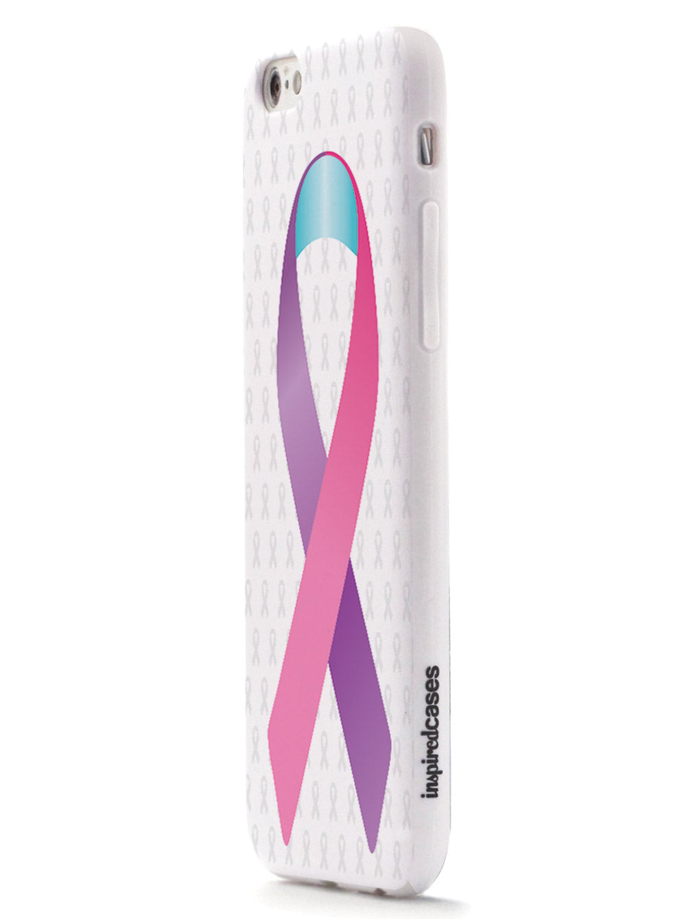 Pink Purple and Blue Awareness Ribbon - White Case