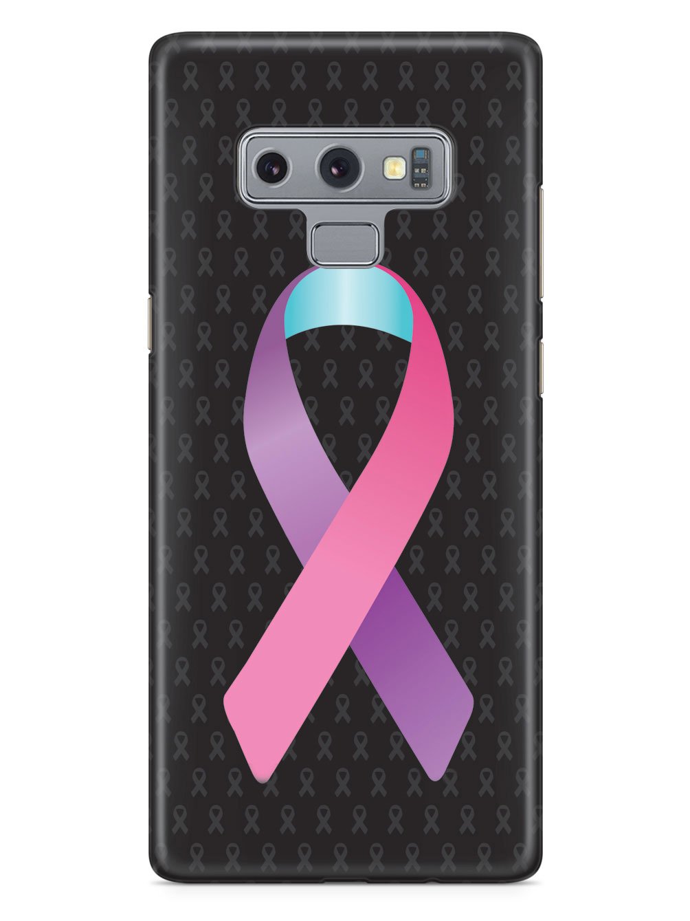 Pink Purple and Blue Awareness Ribbon - Black Case