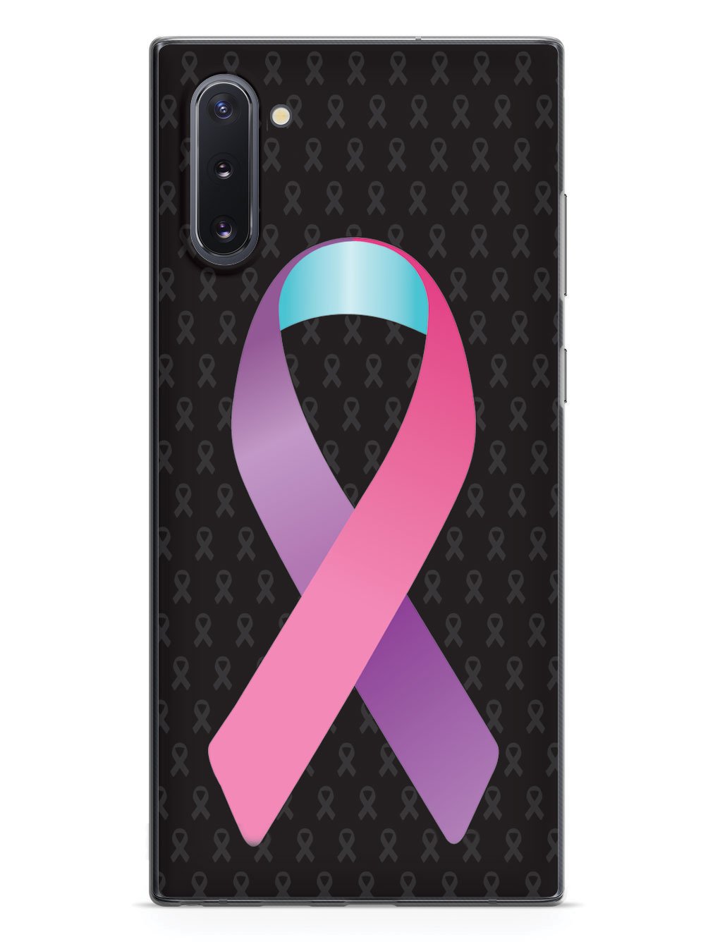 Pink Purple and Blue Awareness Ribbon - Black Case