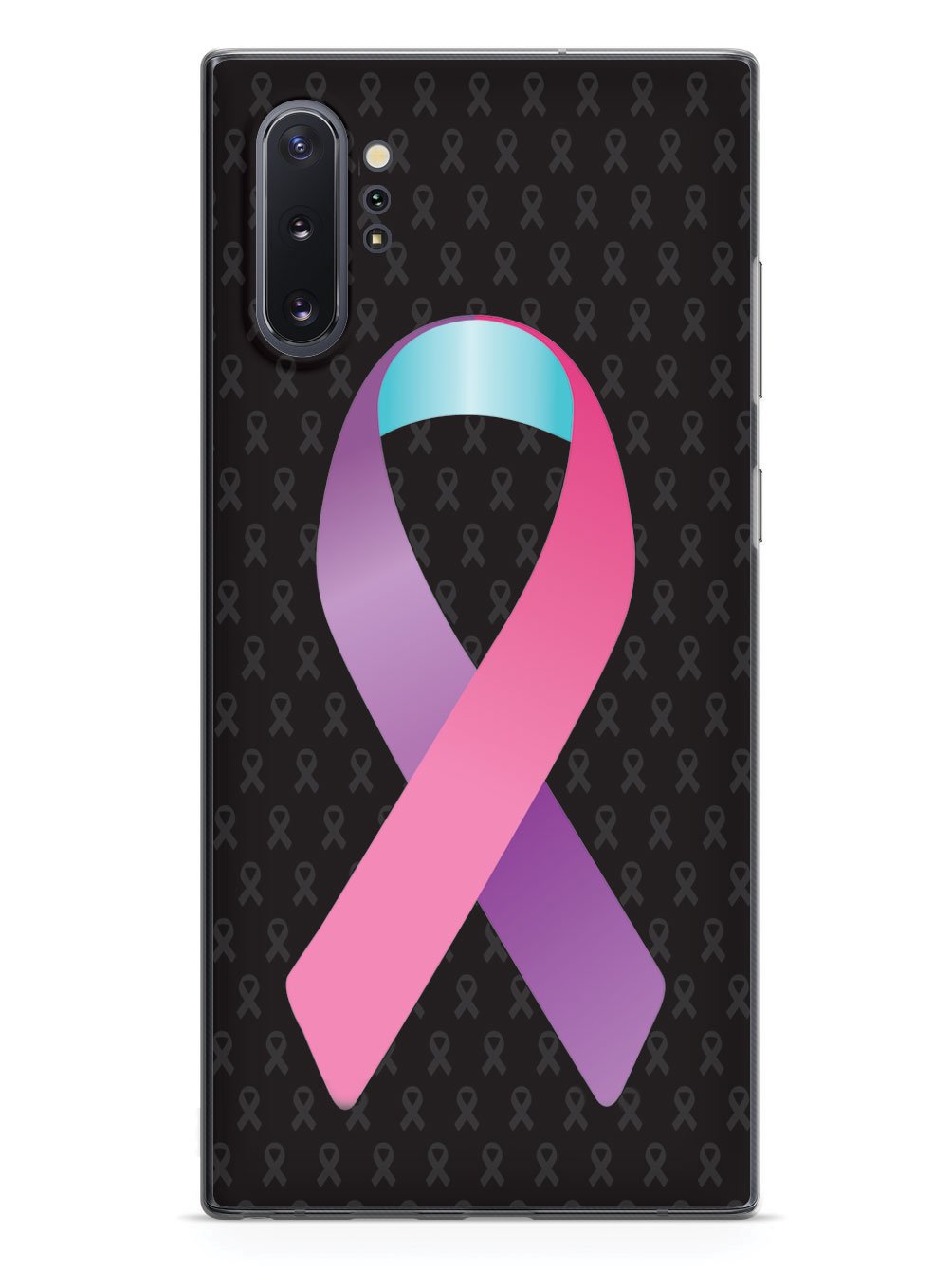 Pink Purple and Blue Awareness Ribbon - Black Case