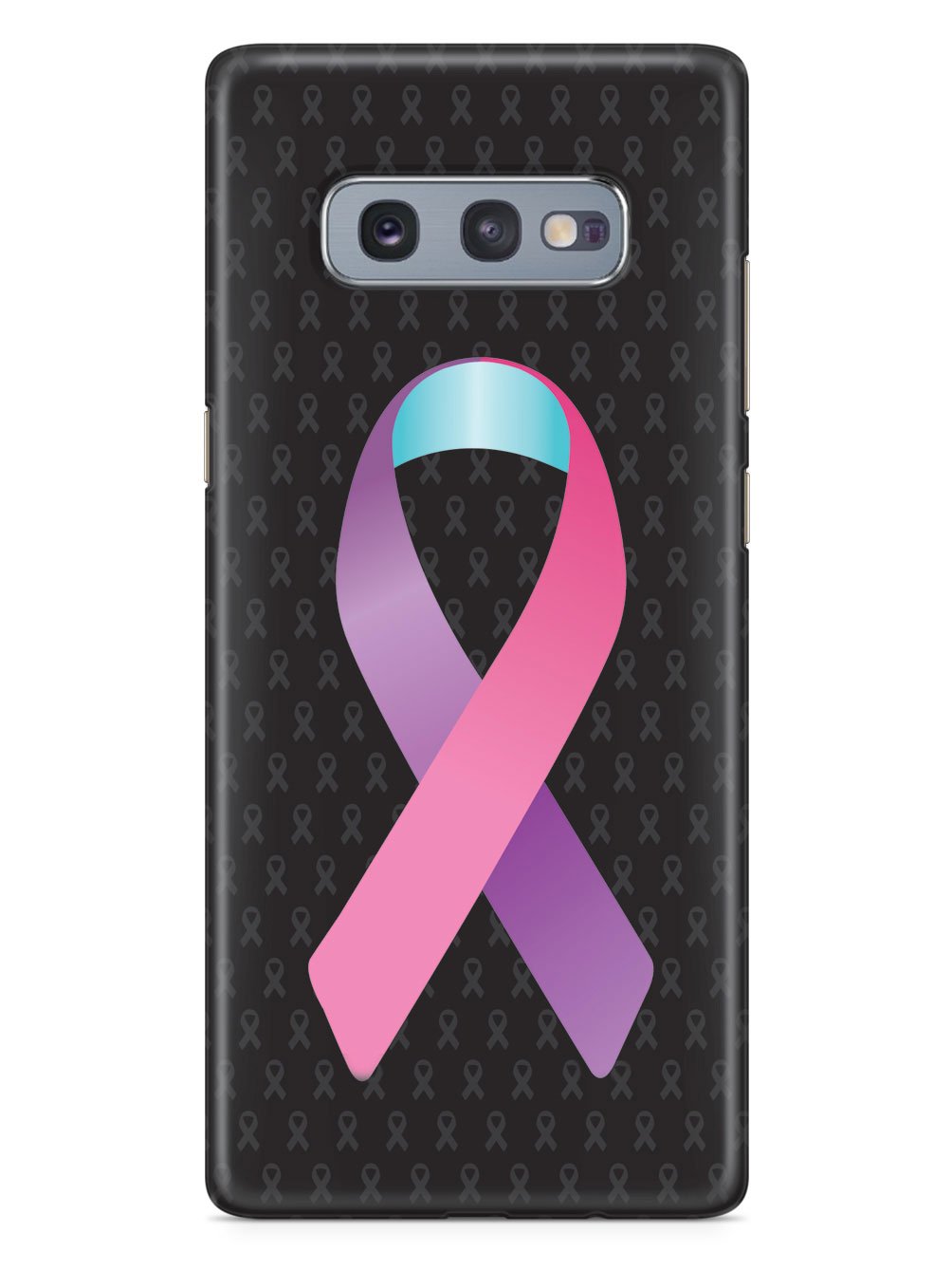 Pink Purple and Blue Awareness Ribbon - Black Case