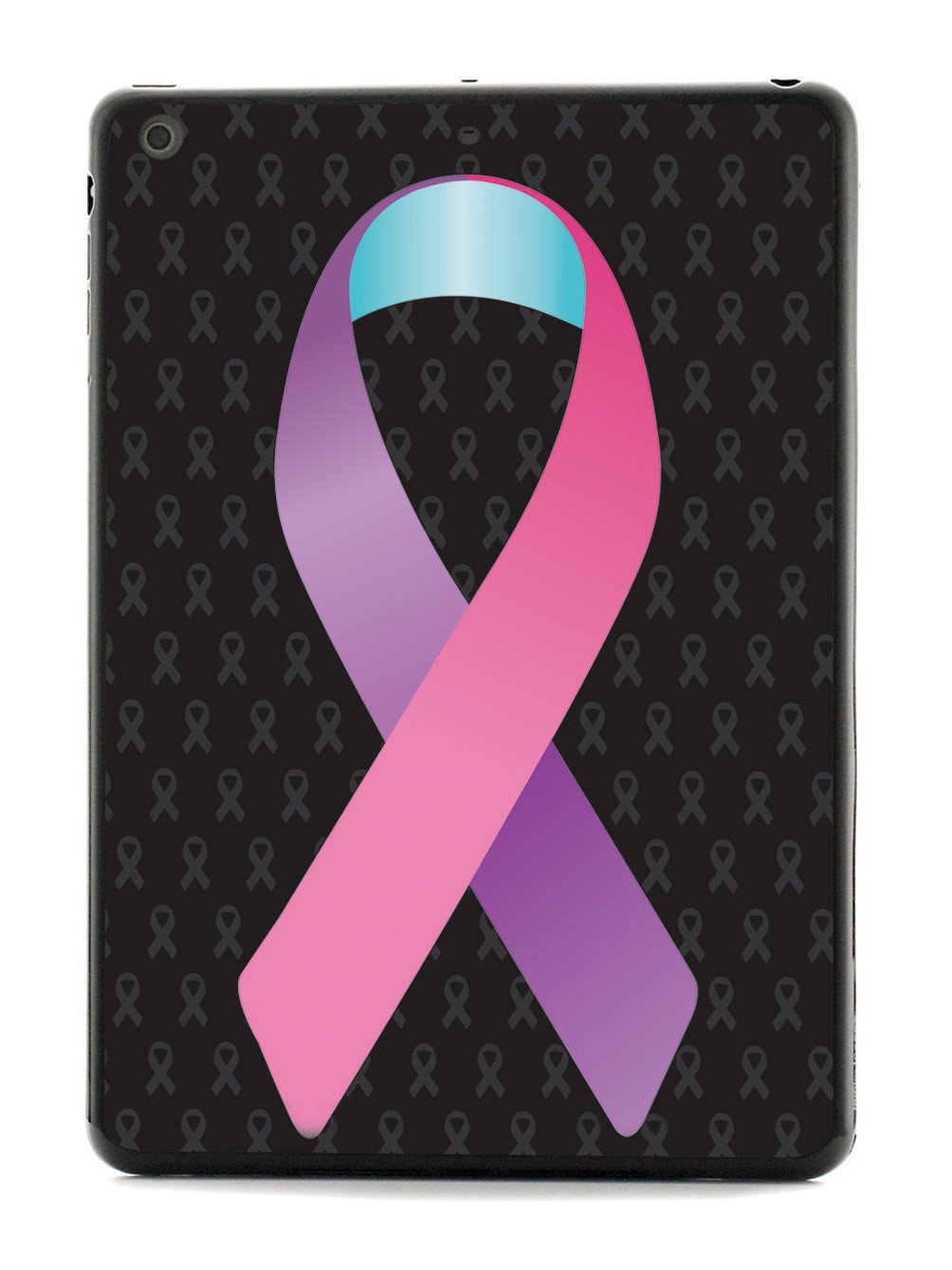 Pink Purple and Blue Awareness Ribbon - Black Case