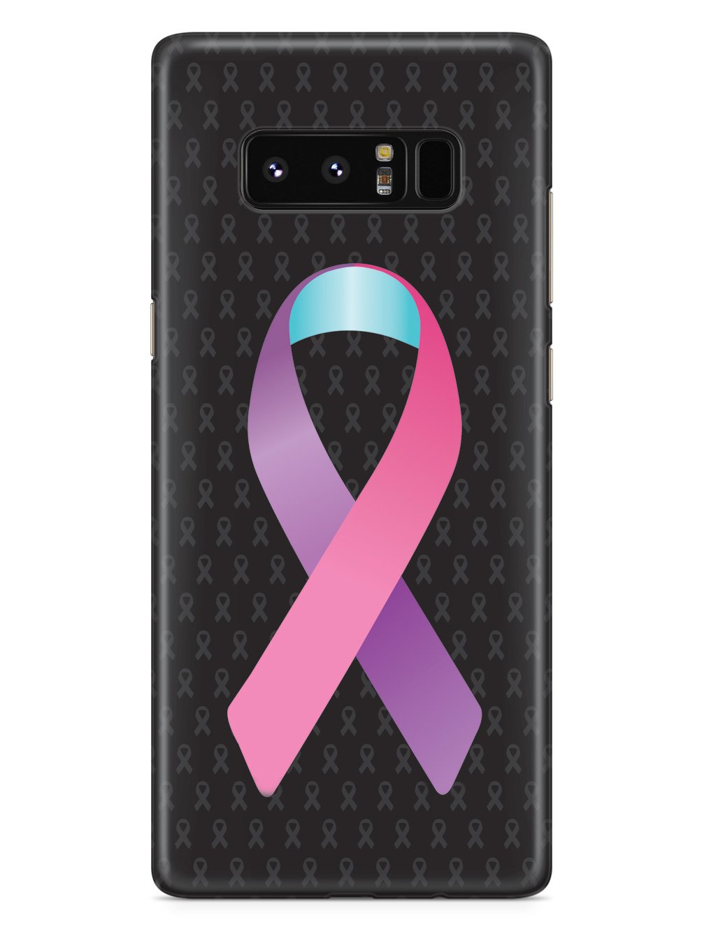 Pink Purple and Blue Awareness Ribbon - Black Case