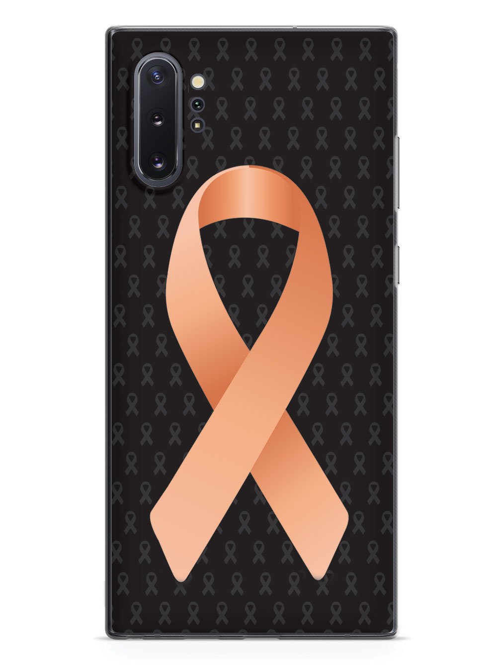 Peach Awareness Ribbon - Black Case