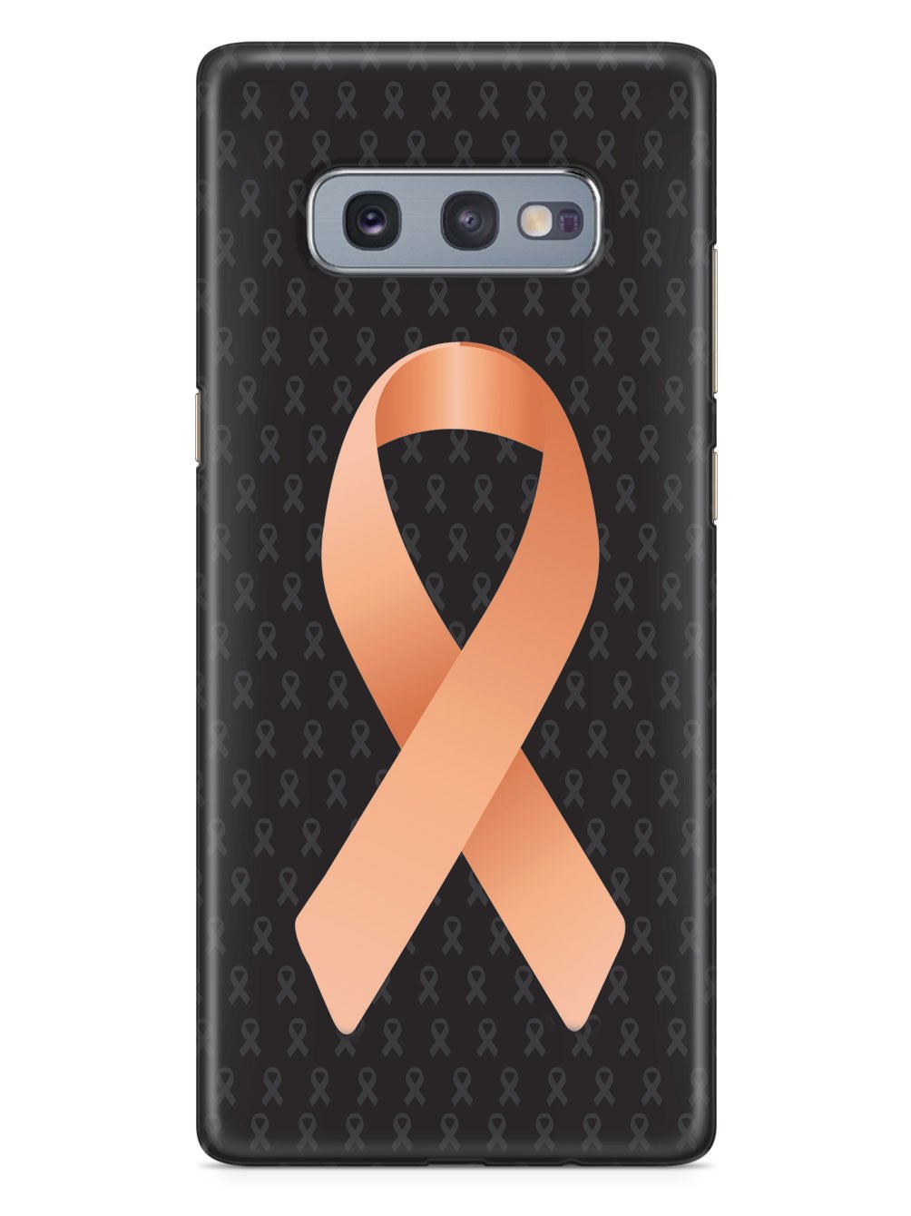 Peach Awareness Ribbon - Black Case