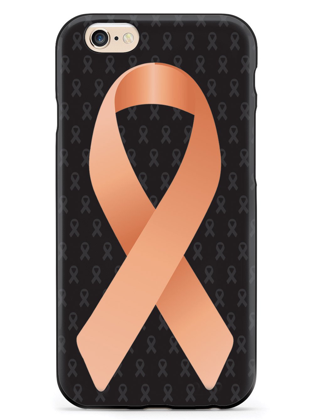 Peach Awareness Ribbon - Black Case