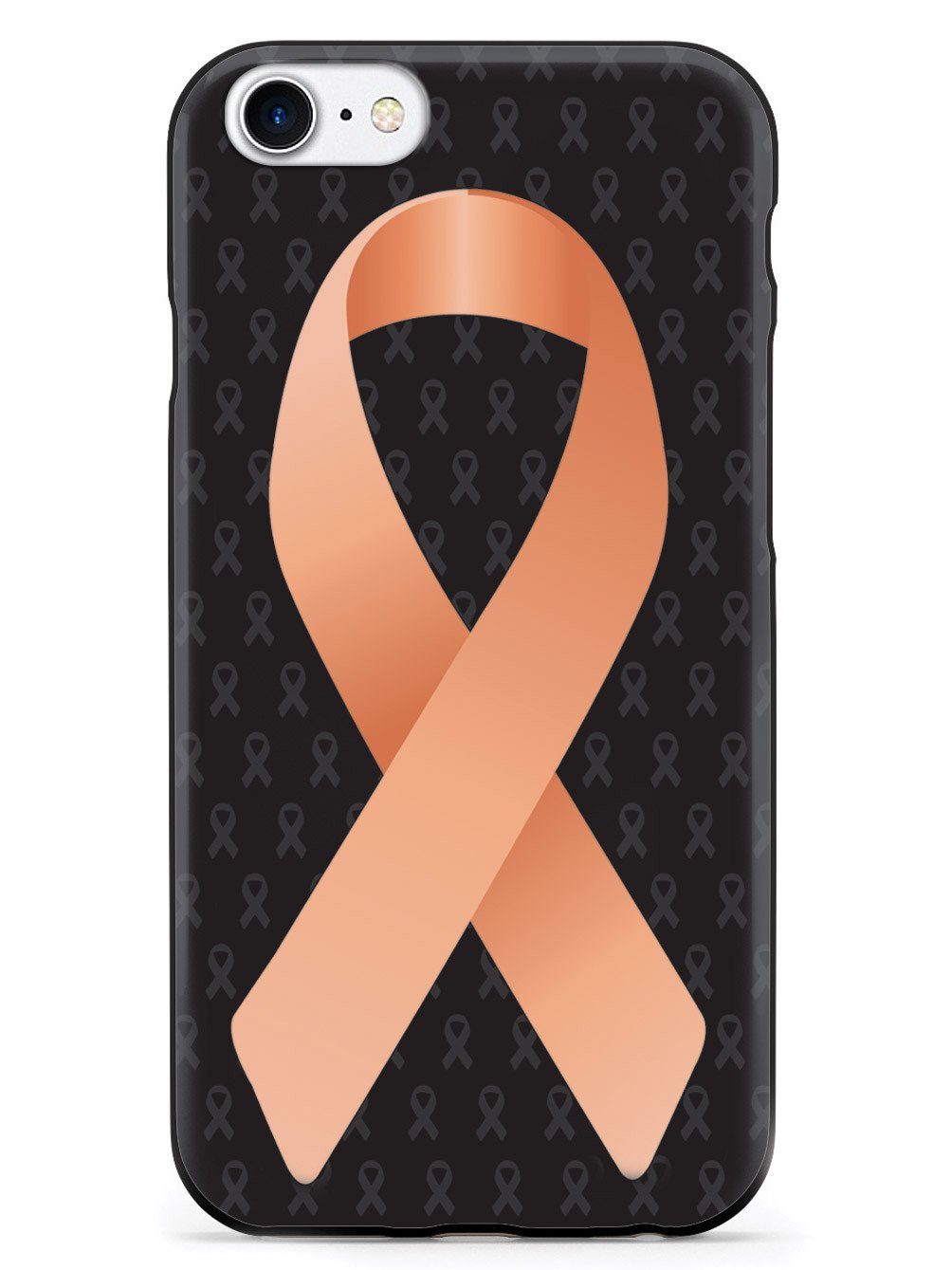 Peach Awareness Ribbon - Black Case