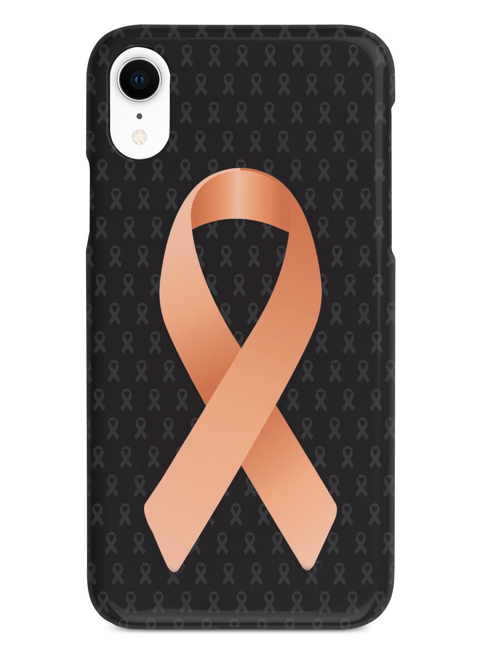 Peach Awareness Ribbon - Black Case