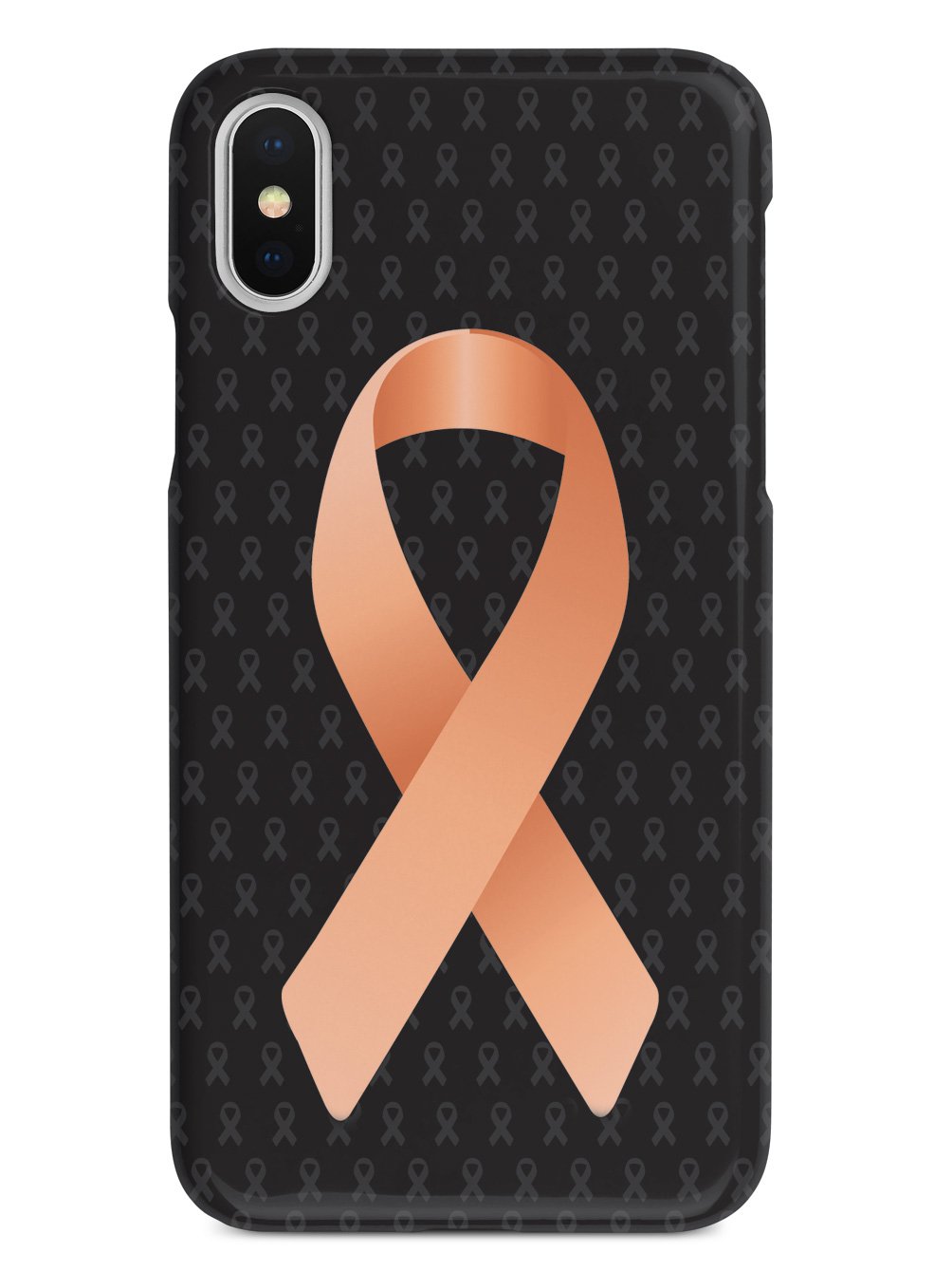 Peach Awareness Ribbon - Black Case