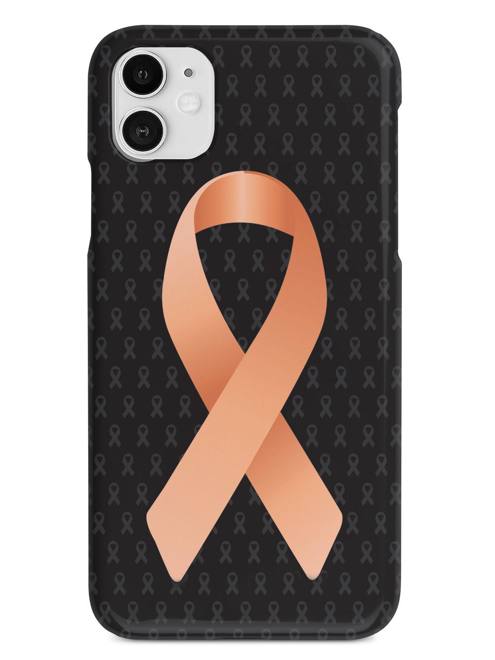 Peach Awareness Ribbon - Black Case