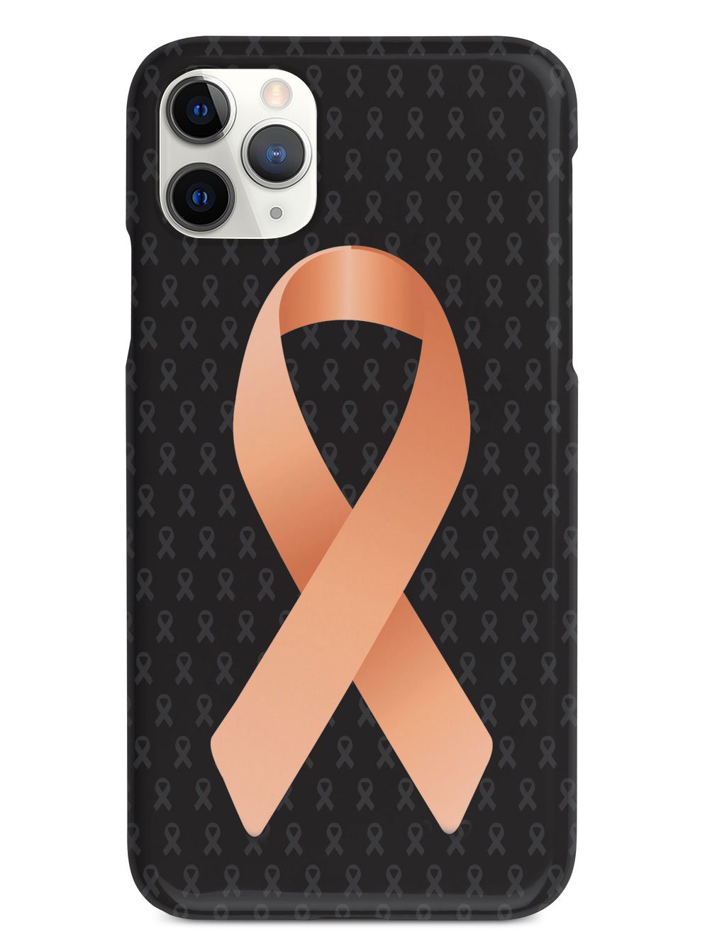 Peach Awareness Ribbon - Black Case