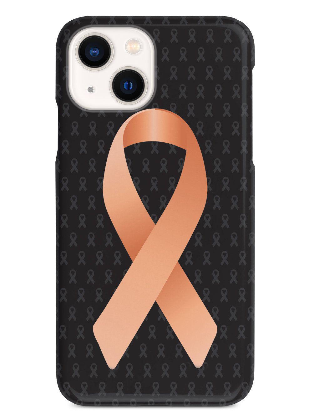 Peach Awareness Ribbon - Black Case