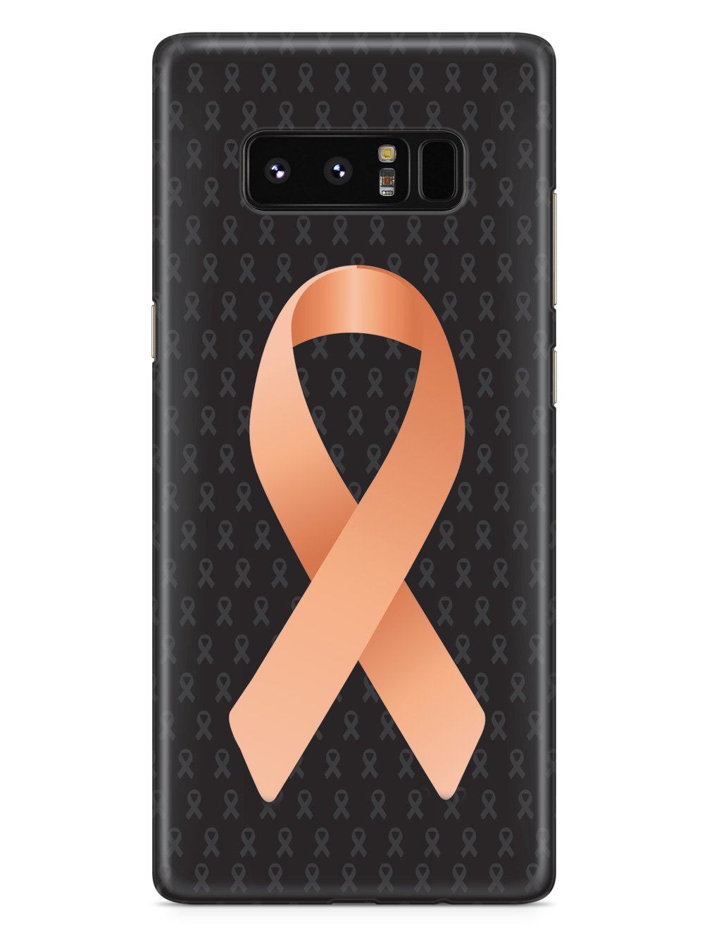 Peach Awareness Ribbon - Black Case