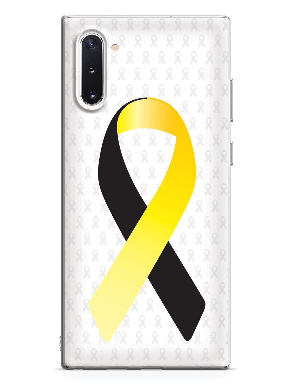 Yellow and Black Awareness Ribbon - White Case