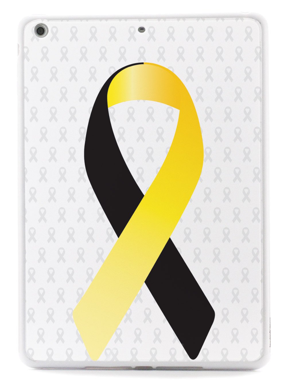 Yellow and Black Awareness Ribbon - White Case
