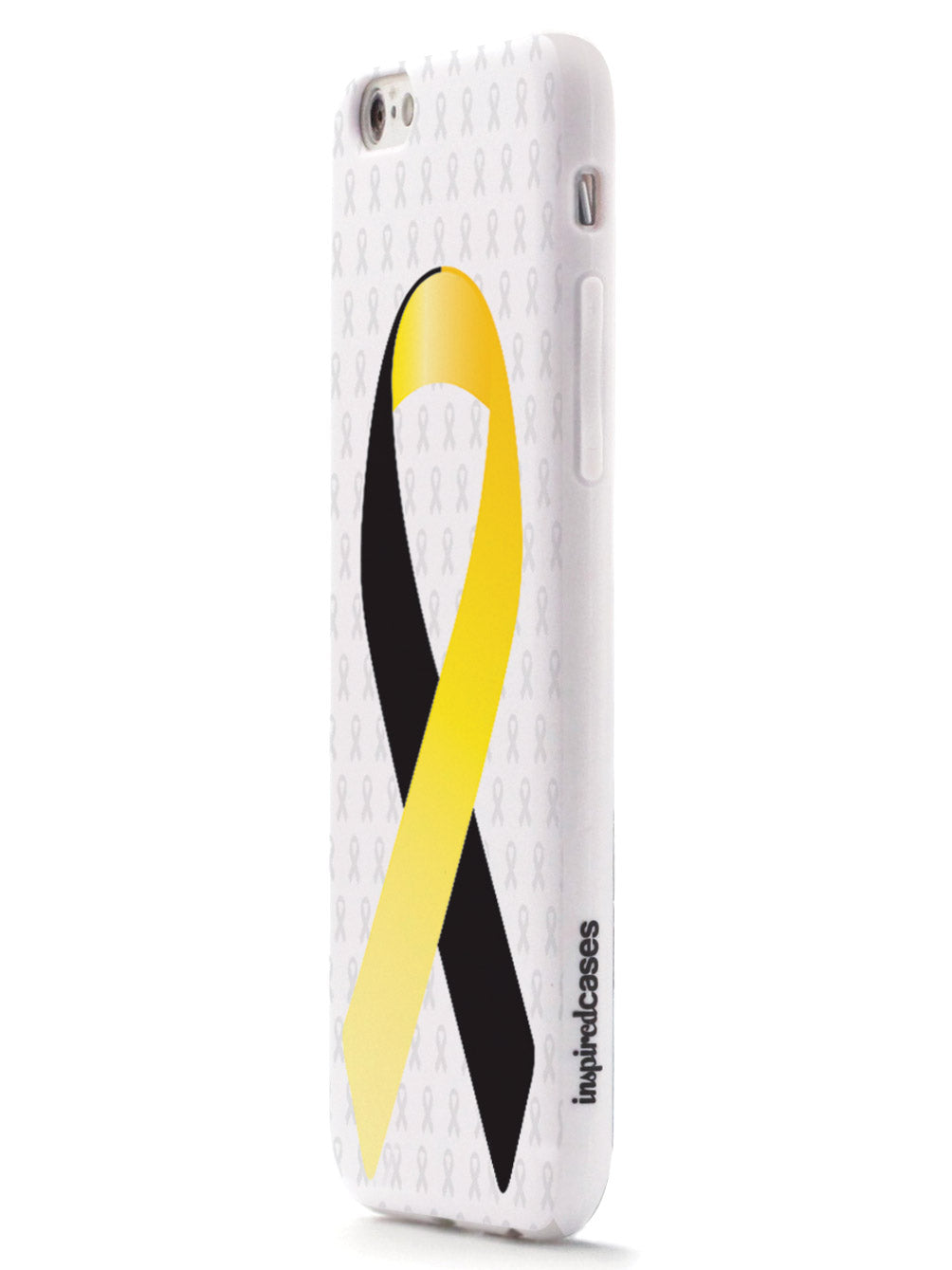 Yellow and Black Awareness Ribbon - White Case