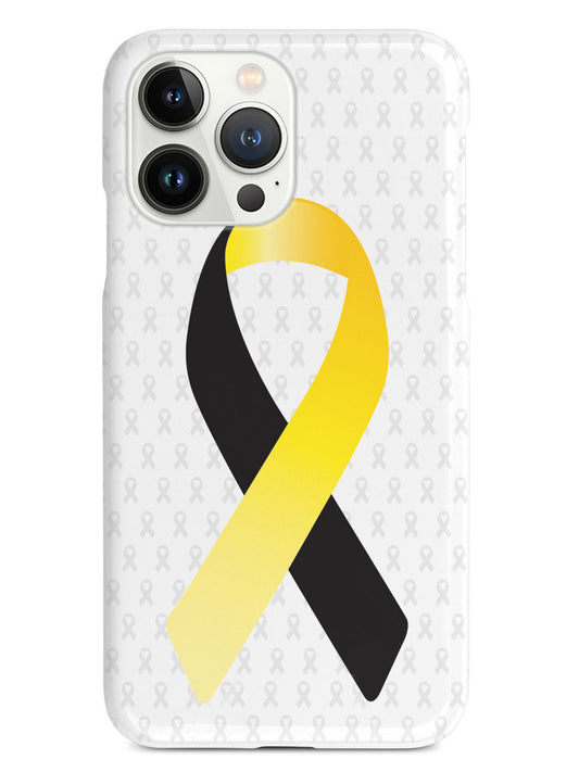 Yellow and Black Awareness Ribbon - White Case