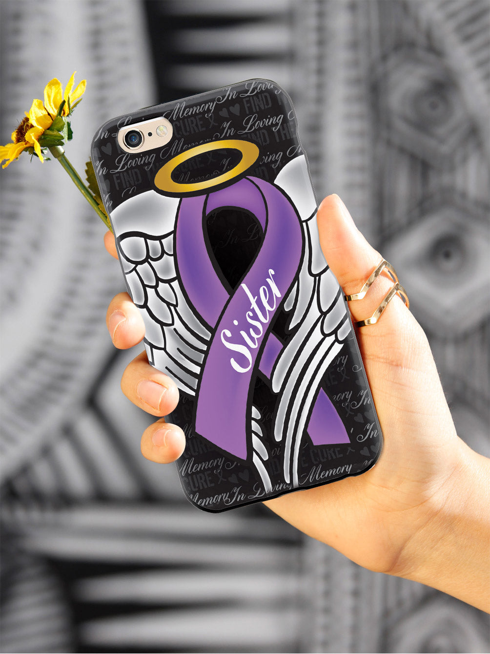 In Loving Memory of My Sister - Purple Ribbon Case