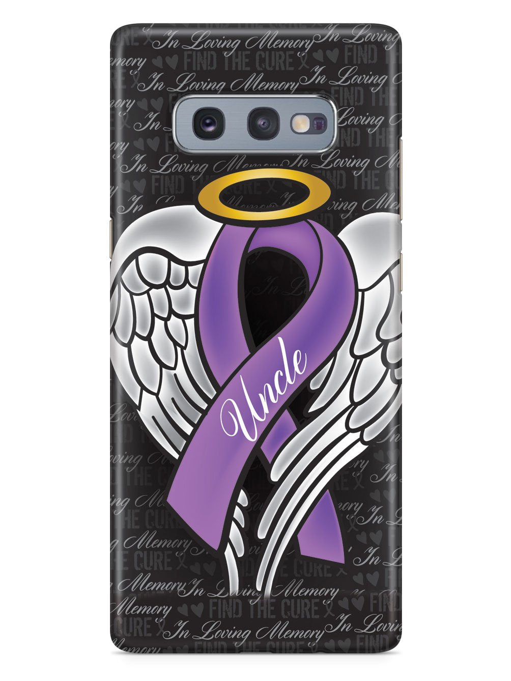In Loving Memory of My Uncle - Purple Ribbon Case