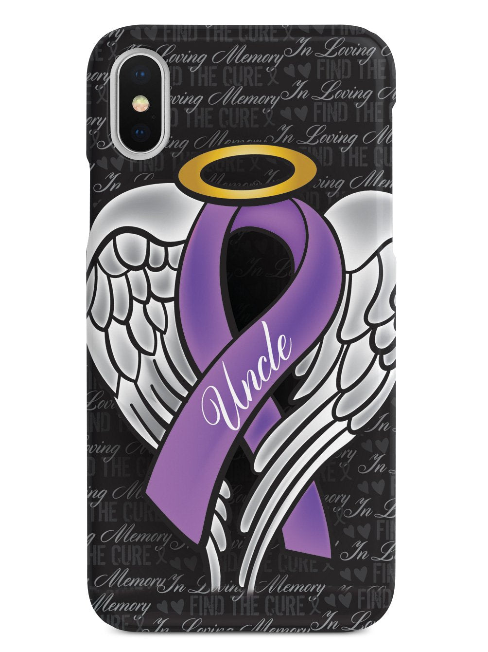 In Loving Memory of My Uncle - Purple Ribbon Case