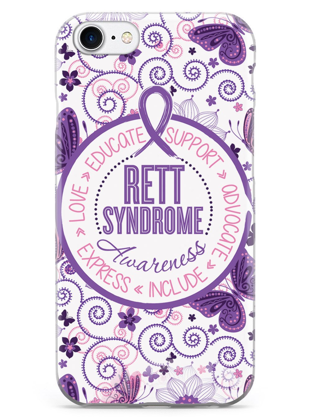 Rett Syndrome Awareness - Butterfly Pattern Case