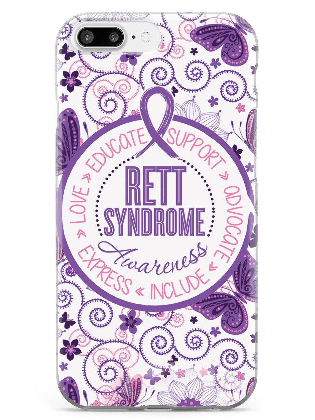 Rett Syndrome Awareness - Butterfly Pattern Case