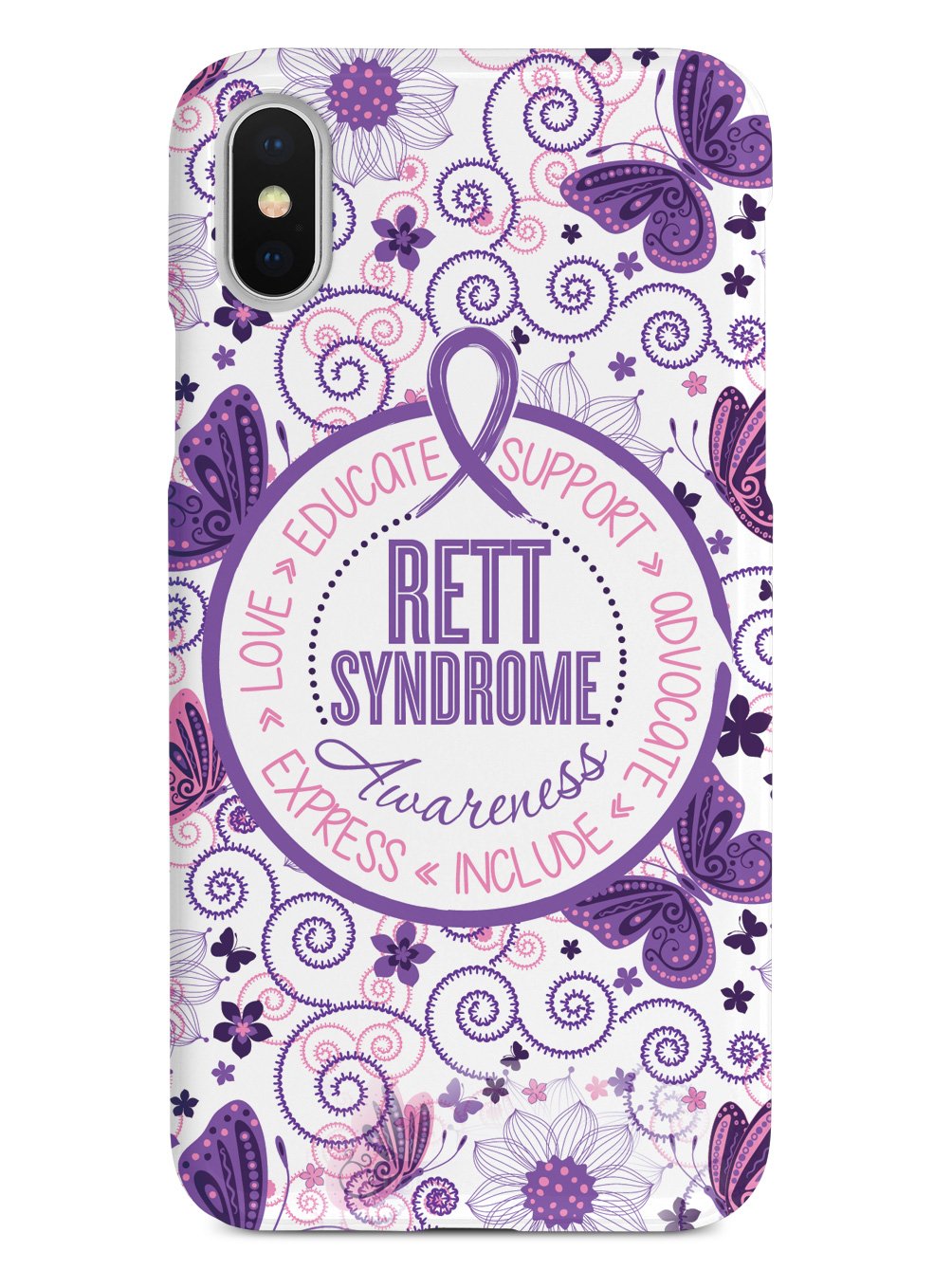 Rett Syndrome Awareness - Butterfly Pattern Case
