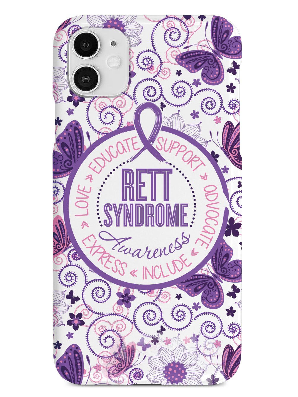 Rett Syndrome Awareness - Butterfly Pattern Case