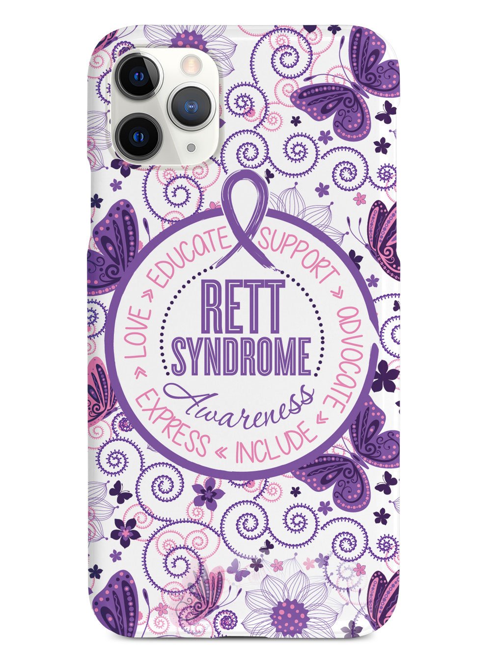 Rett Syndrome Awareness - Butterfly Pattern Case
