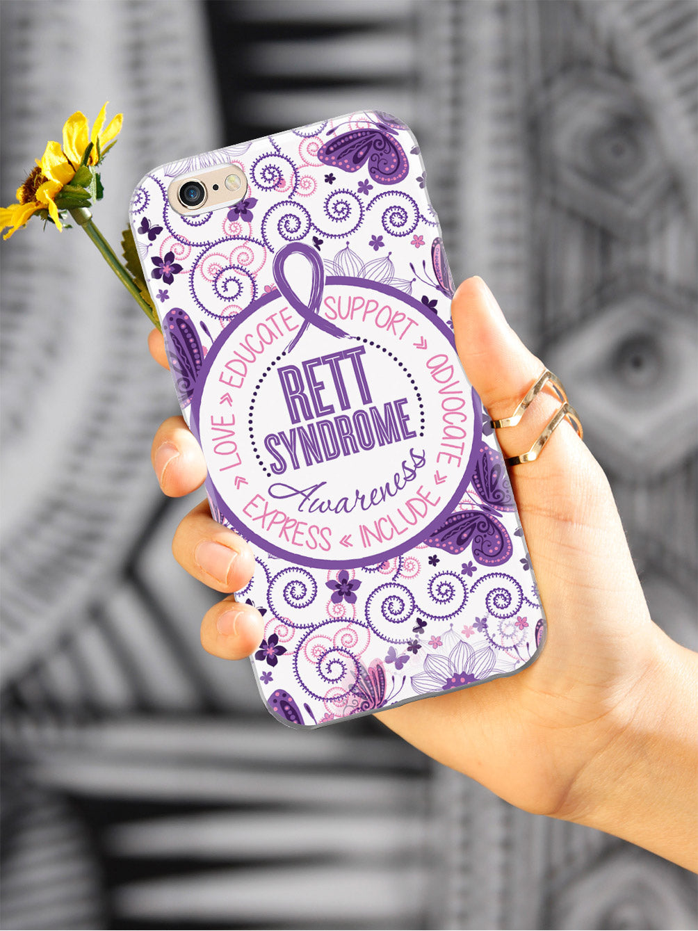 Rett Syndrome Awareness - Butterfly Pattern Case