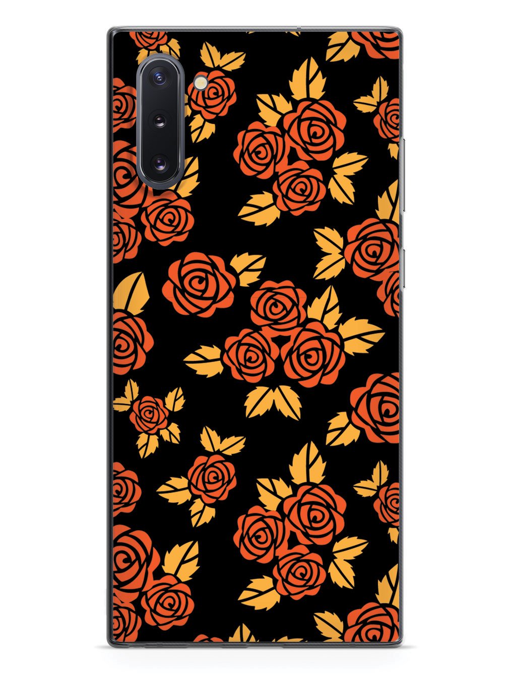 Orange Rose Pattern Case