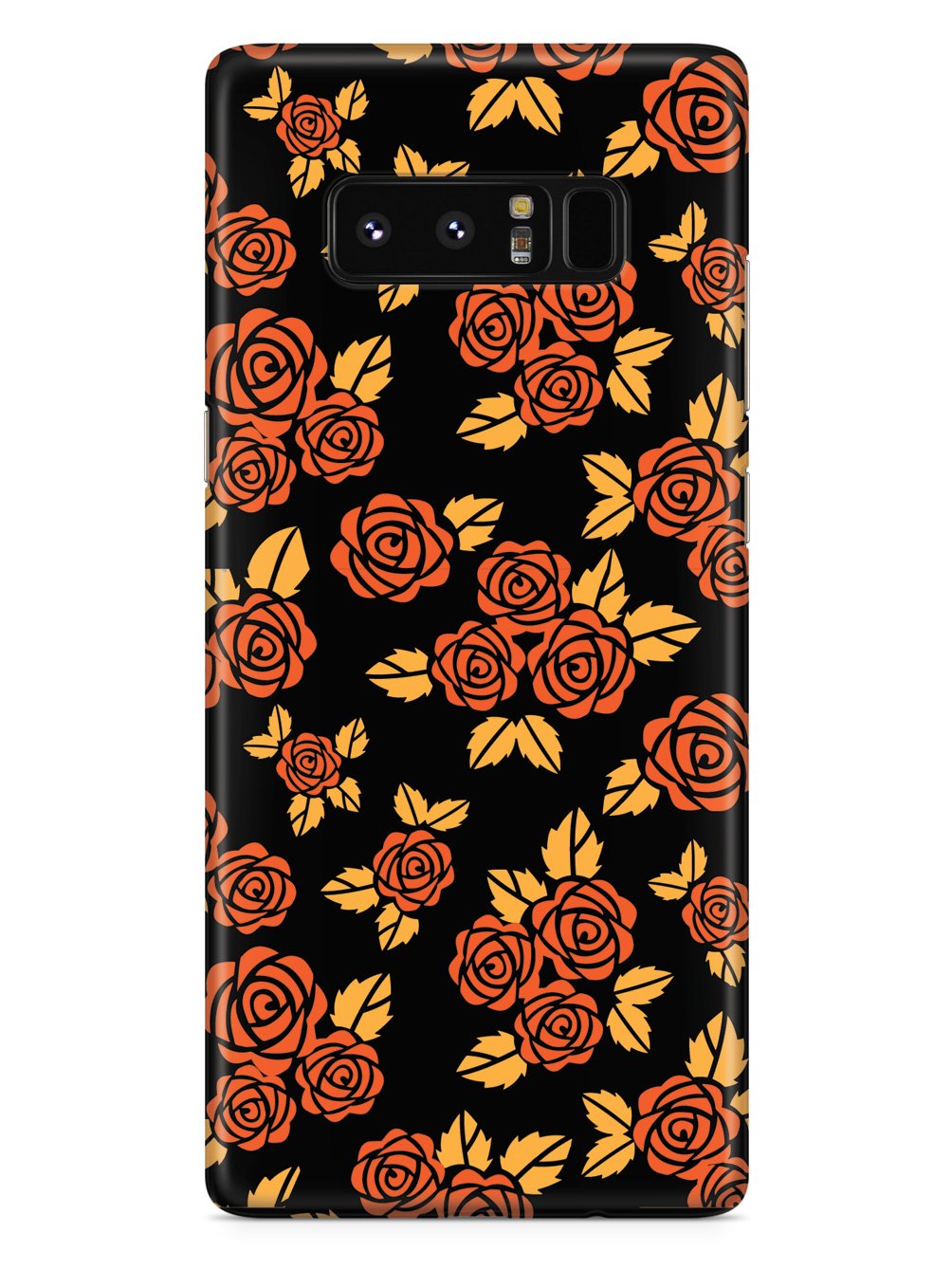 Orange Rose Pattern Case