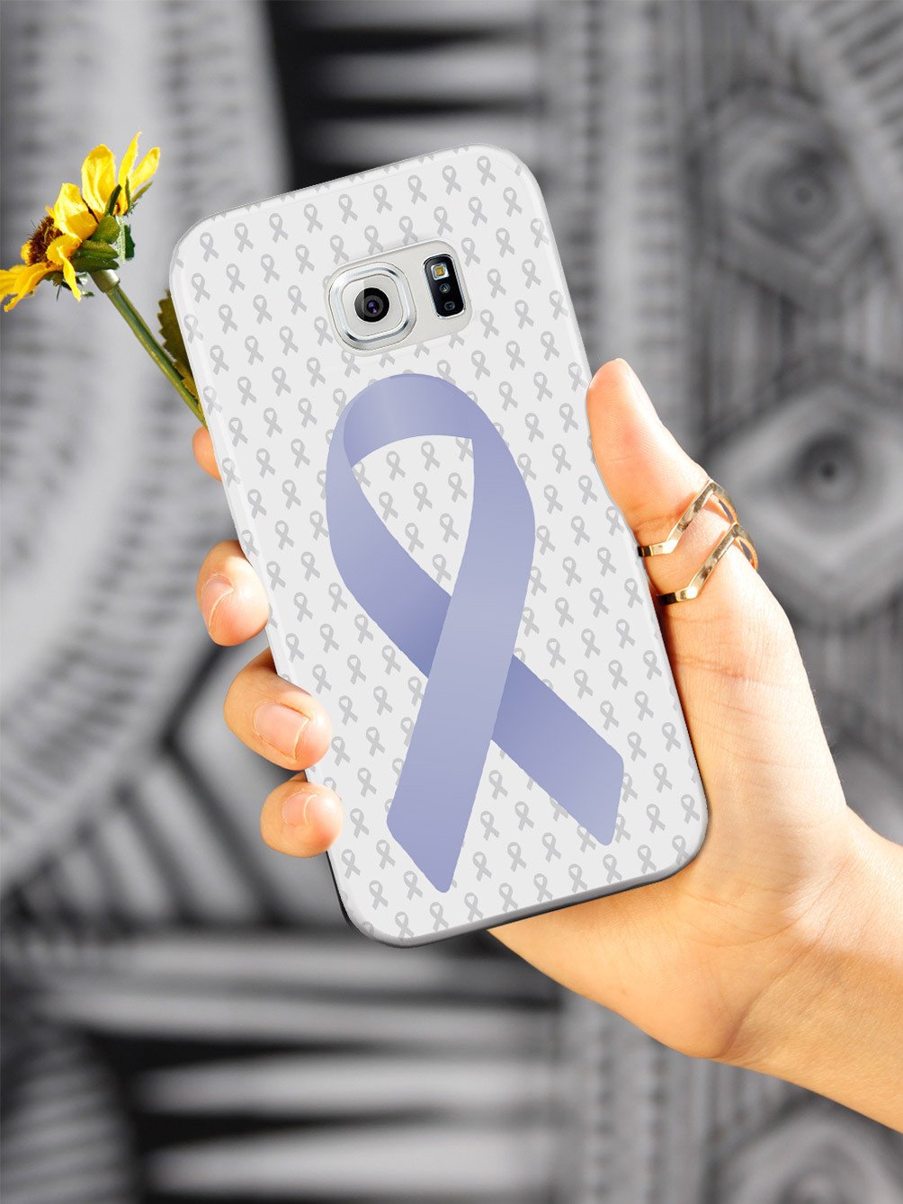 Periwinkle Awareness Ribbon - White Case