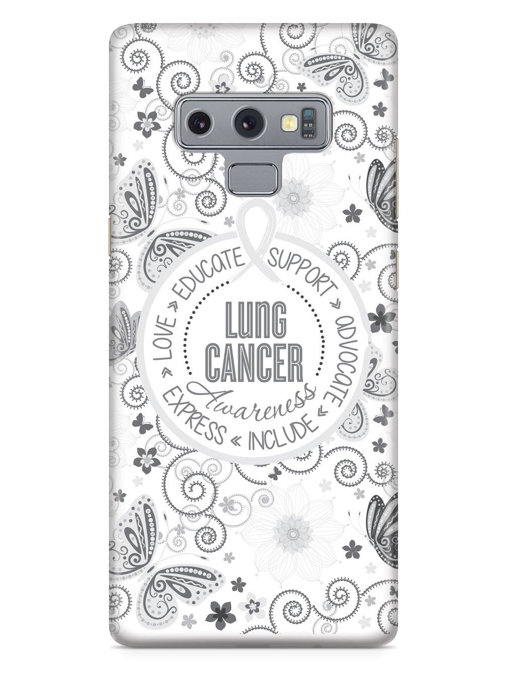 Lung Cancer - Butterfly Pattern Case