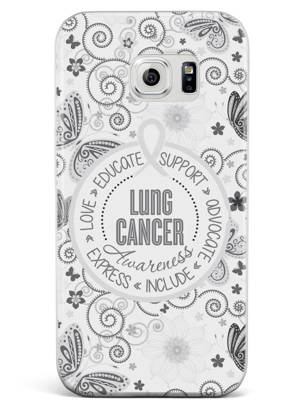 Lung Cancer - Butterfly Pattern Case