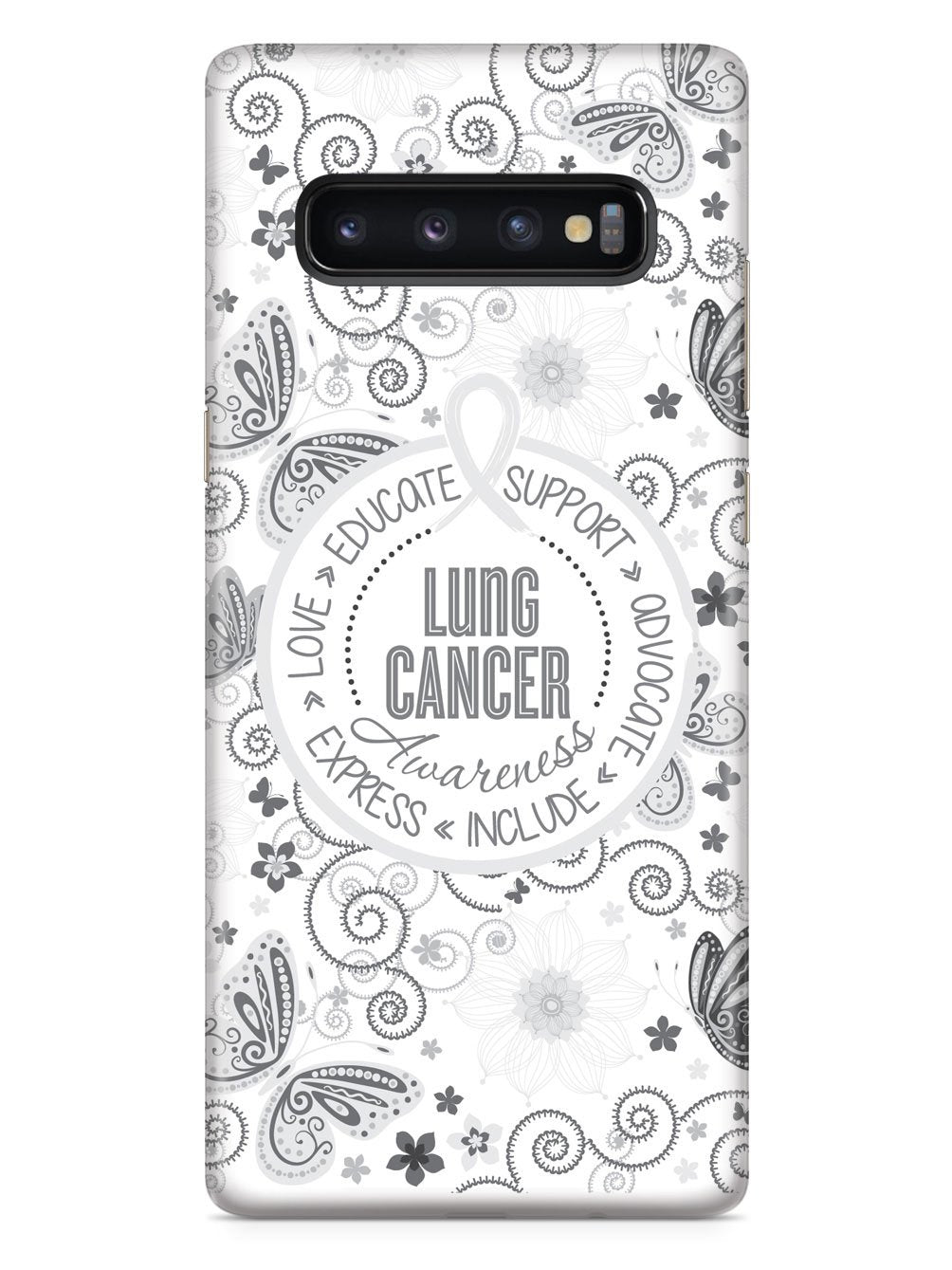 Lung Cancer - Butterfly Pattern Case