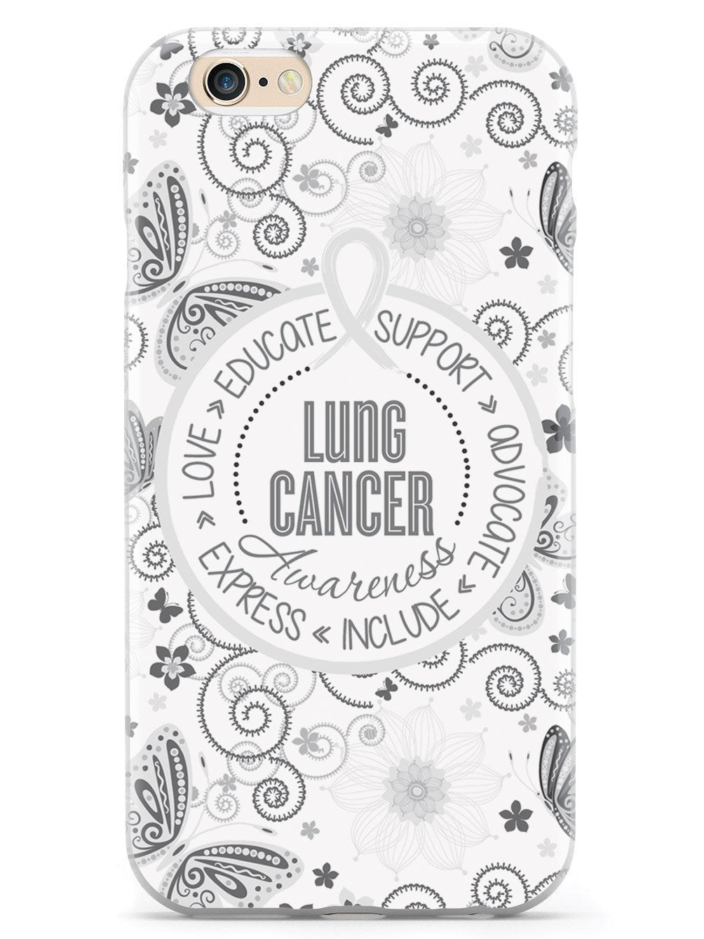 Lung Cancer - Butterfly Pattern Case