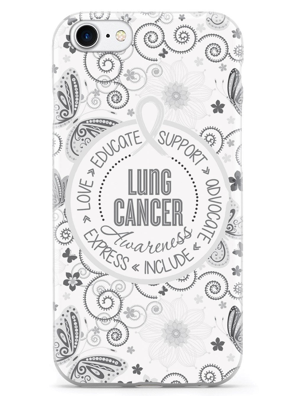 Lung Cancer - Butterfly Pattern Case