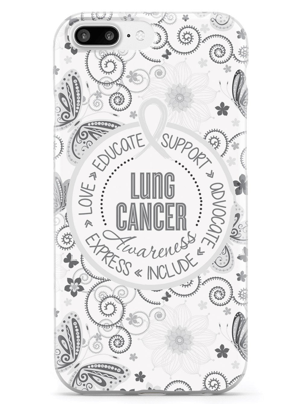 Lung Cancer - Butterfly Pattern Case